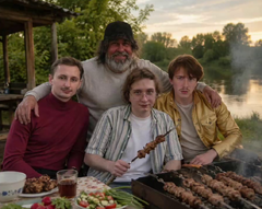 Компания у реки